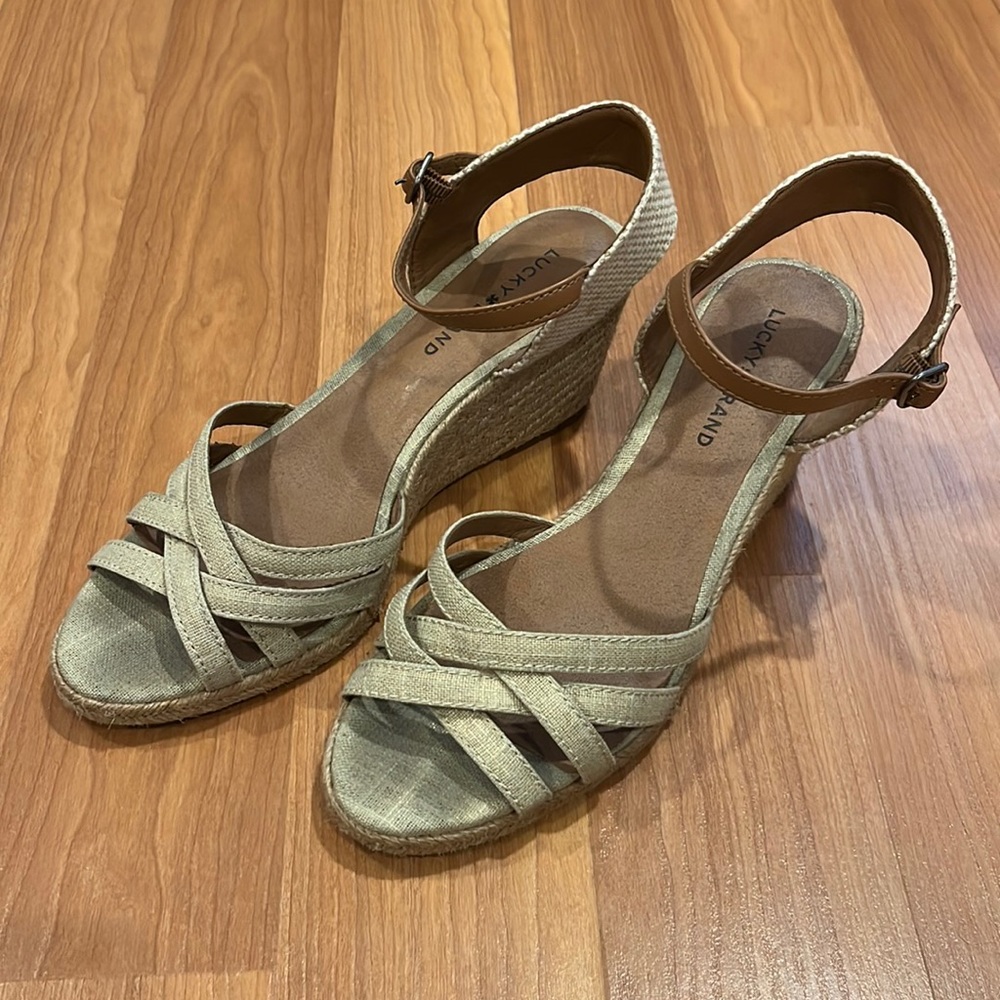 Lucky Brand Kalessie Wedge Espadrille Sandals